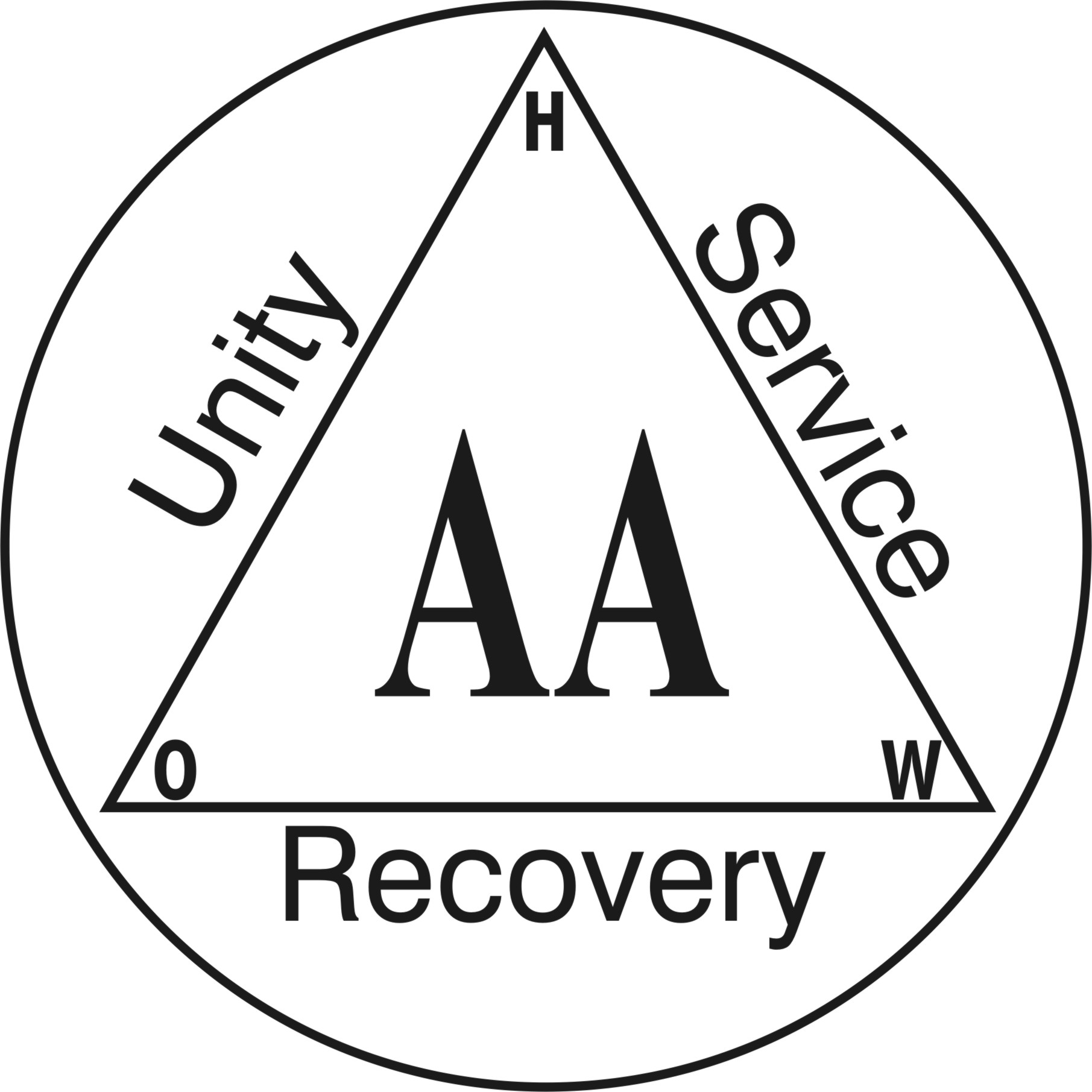 aa logo circle and triangle