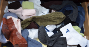 untidy sock drawer