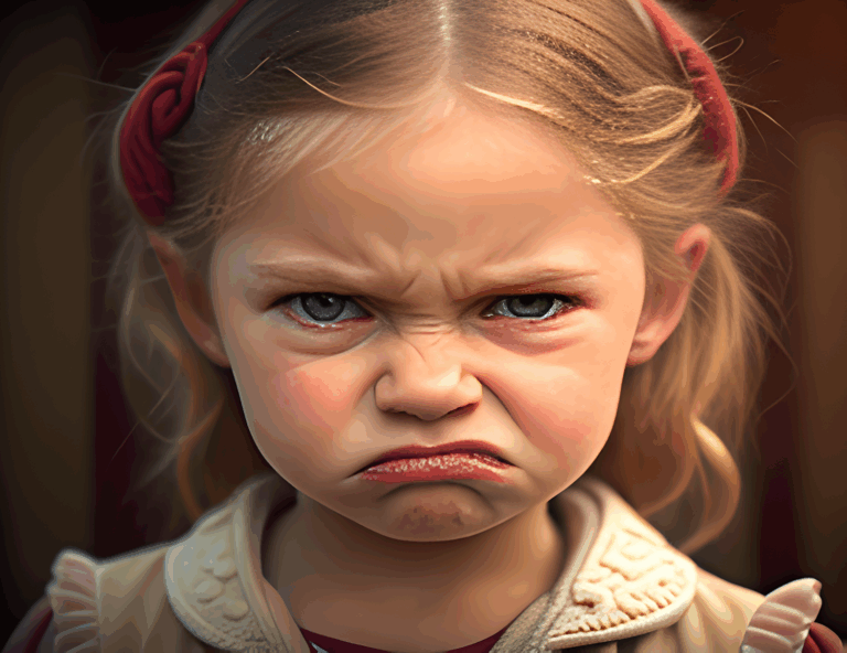 angry little girl toddler