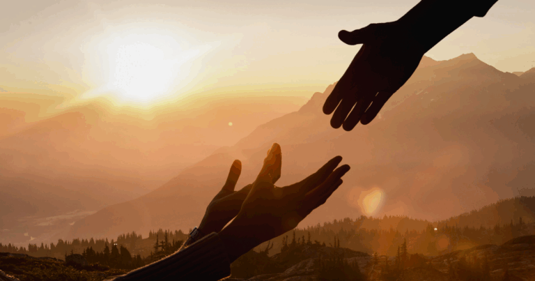 hands reaching out to lift up