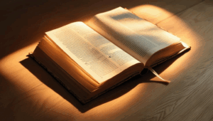 open book glowing with the light of inspiration