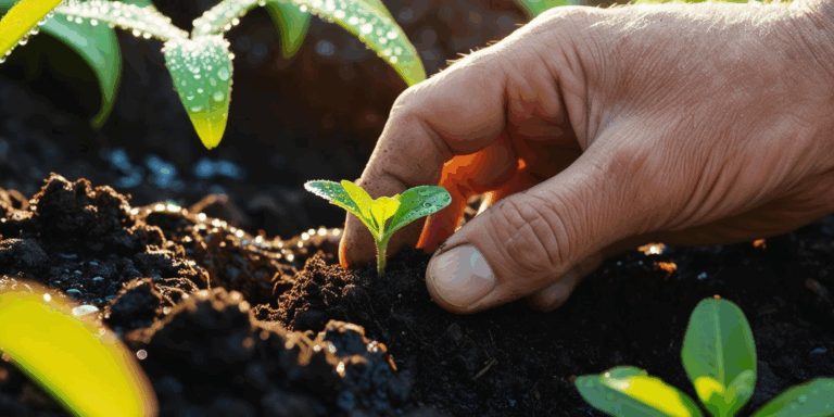 planting a seedling