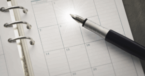 day planner for meditation recovery work