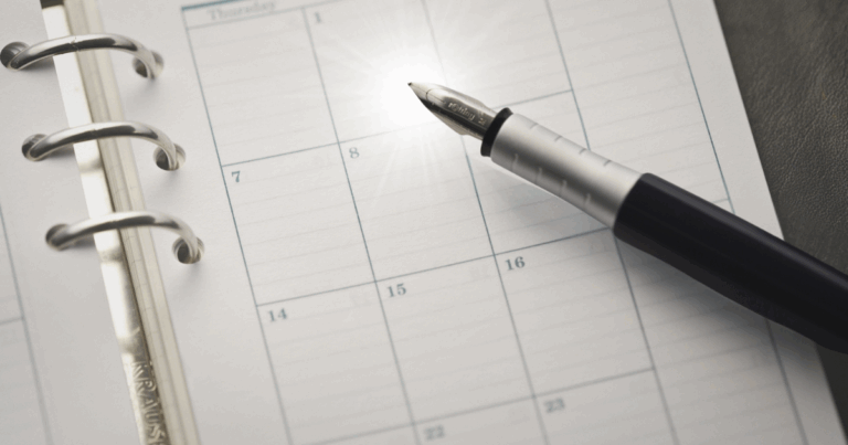 day planner for meditation recovery work