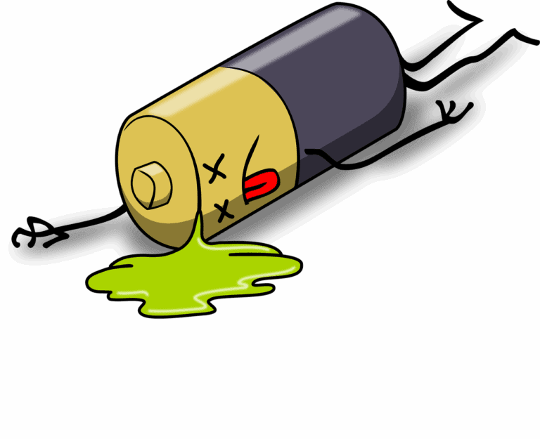 cartoon picture of a dead battery representing powerlessness